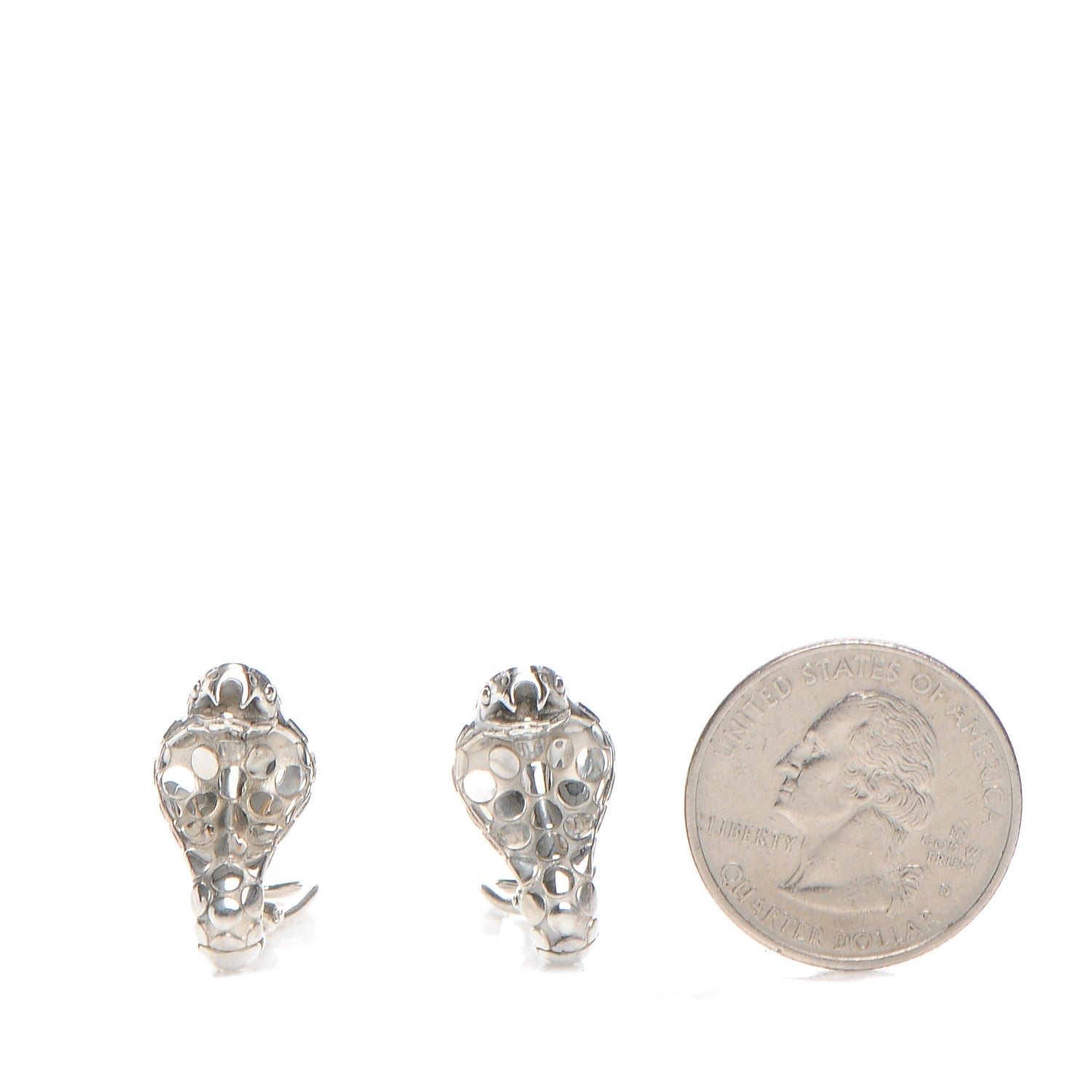 John Hardy Sterling Silver Cobra Omega Earrings 2 of 4