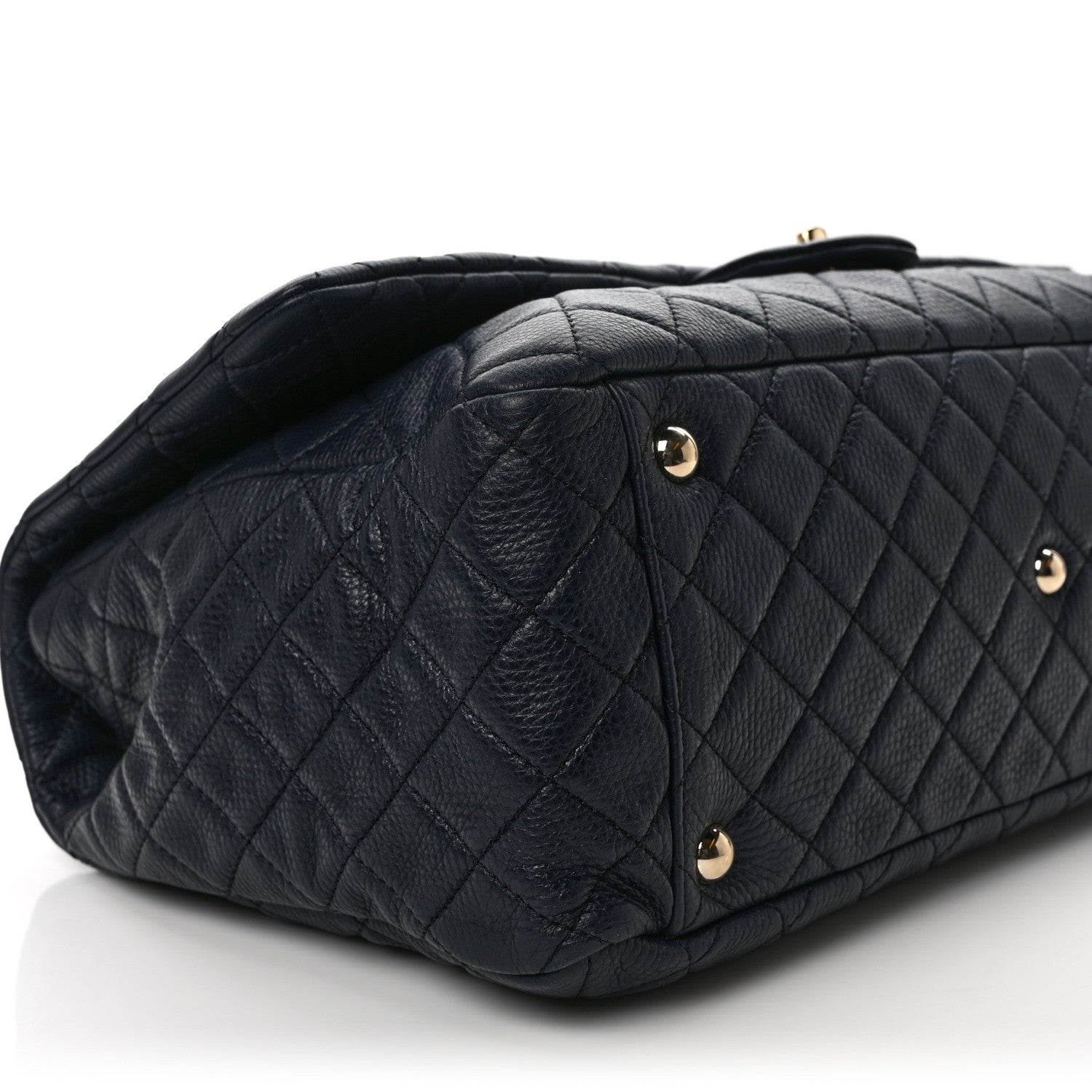 Chanel Calfskin Quilted XXL Travel Flap Bag Navy 8 of 9