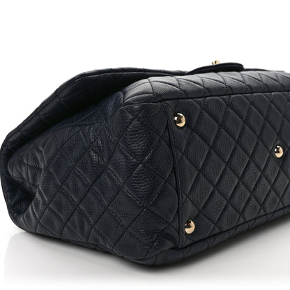 Chanel Calfskin Quilted XXL Travel Flap Bag Navy 8 of 9