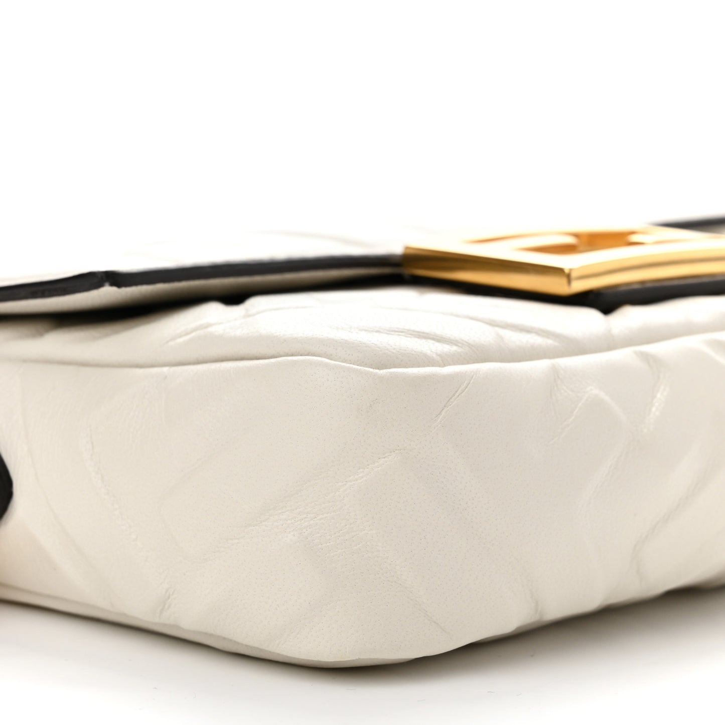 Nappa FF 1974 Embossed Mini Baguette White