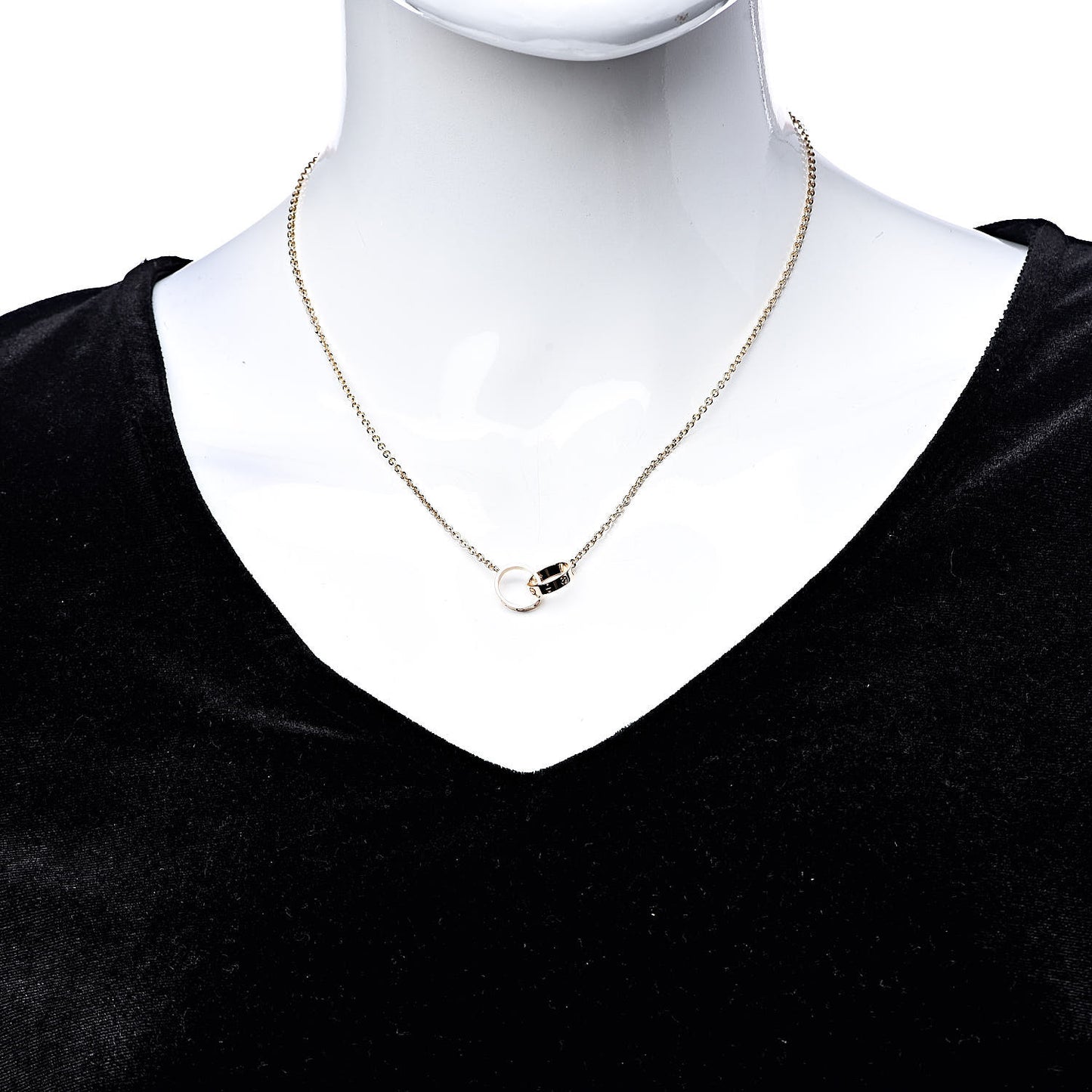 18K Pink Gold Interlocking LOVE Necklace