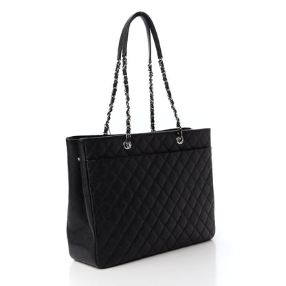 Chanel Caviar Quilted Large Shopping Tote Black 3 of 10