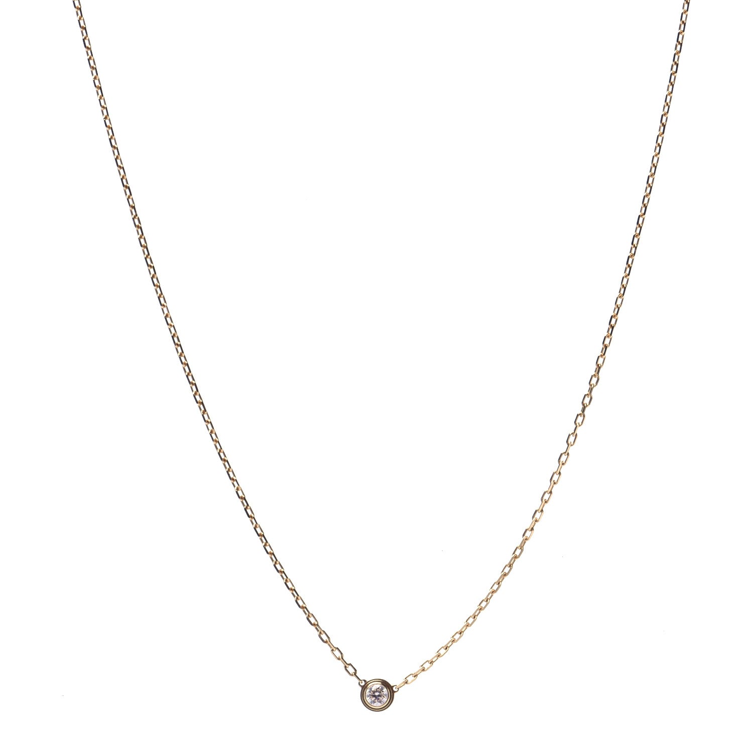 Cartier 18K Yellow Gold Diamond SM D'Amour Pendant Necklace 1 of 5