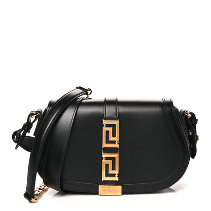 Versace Calfskin Medium Greca Goddess Shoulder Bag Black 1 of 9
