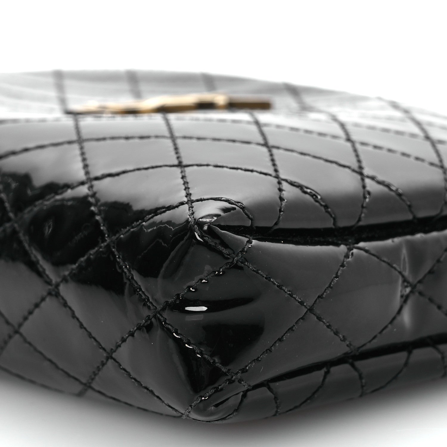 Saint Laurent Patent Quilted Gaby Zipped Pouch Black 10 of 13