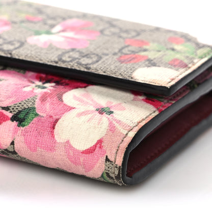Gucci GG Supreme Monogram Blooms Continental Wallet Beige Multicolor Dry Rose 8 of 10
