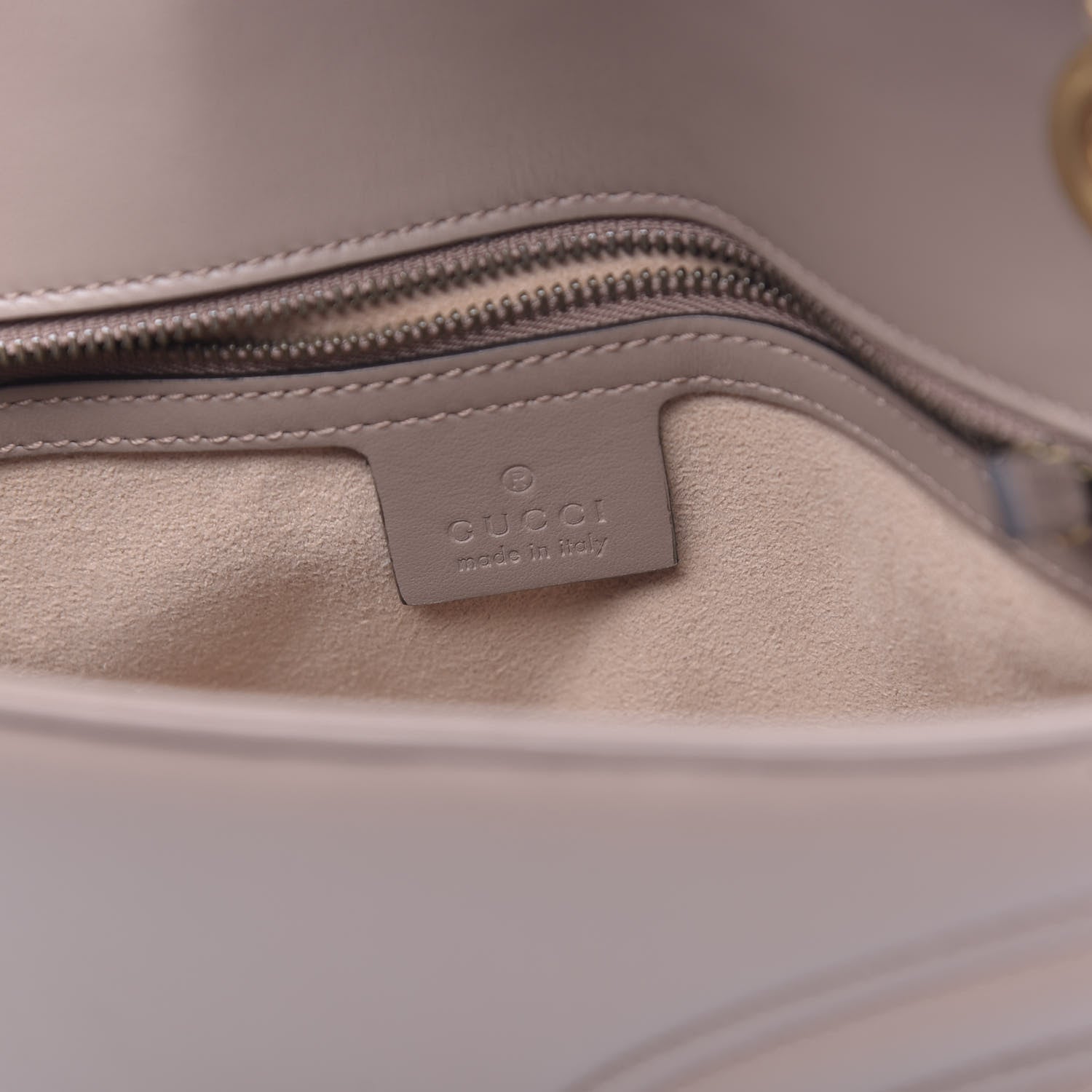 Gucci Calfskin Matelasse Small GG Marmont Shoulder Bag Porcelain Rose 6 of 10