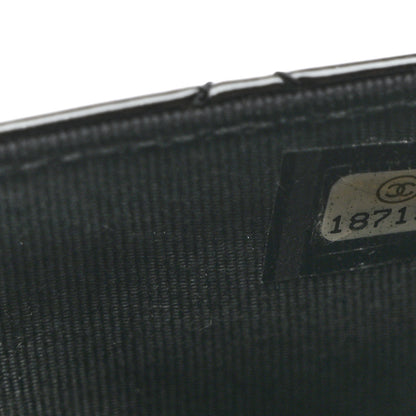 Chanel Patent Quilted Wallet On Chain WOC Black 8 of 11
