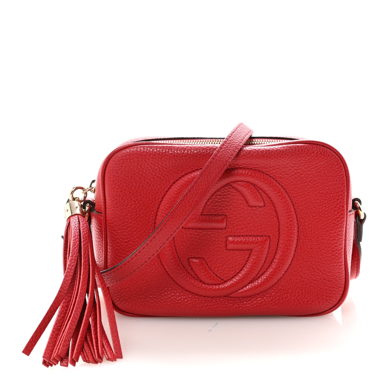 Gucci Pebbled Calfskin Small Soho Disco Bag Tabasco Red 1 of 10