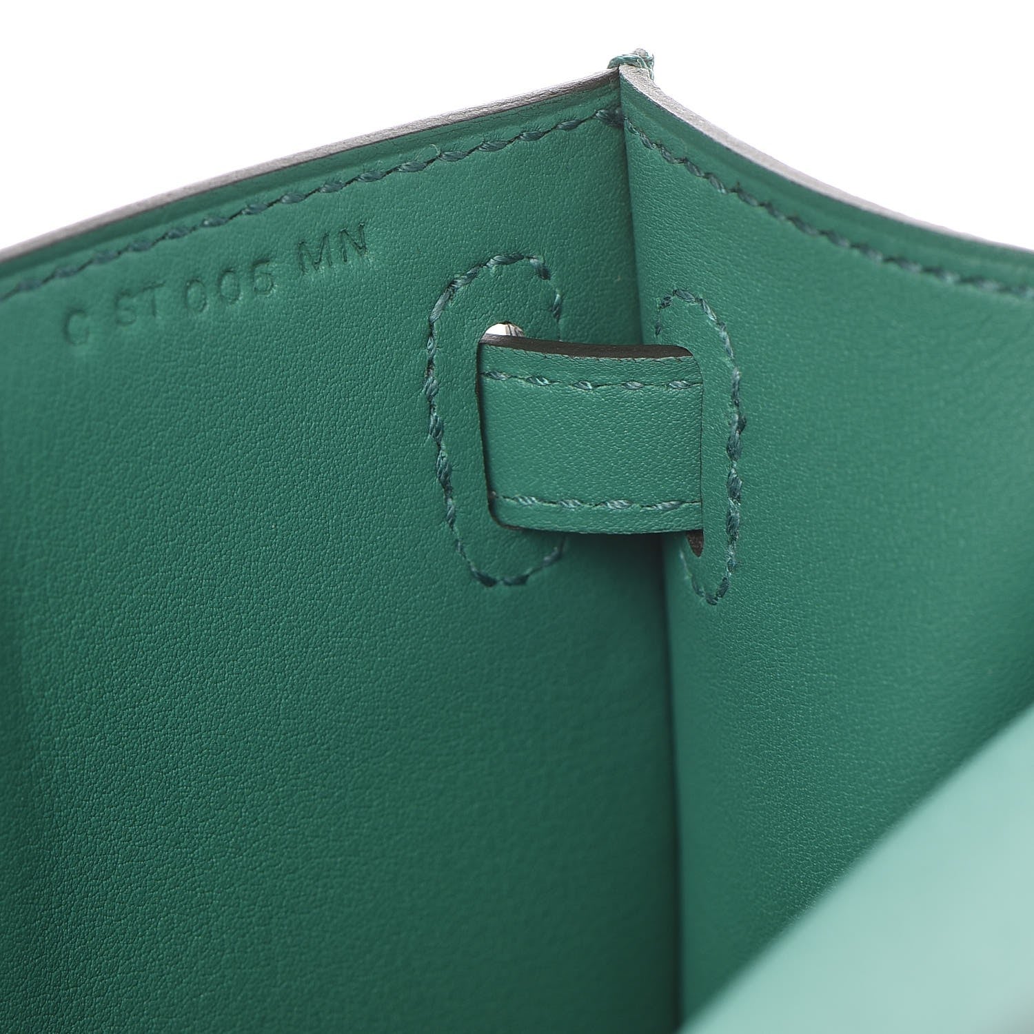 Hermes Swift Kelly Pochette Clutch Vert Vertigo 26 of 28