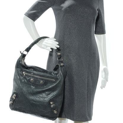 Balenciaga Chevre Giant 21 Silver Hardware Day Hobo Plomb 2 of 7