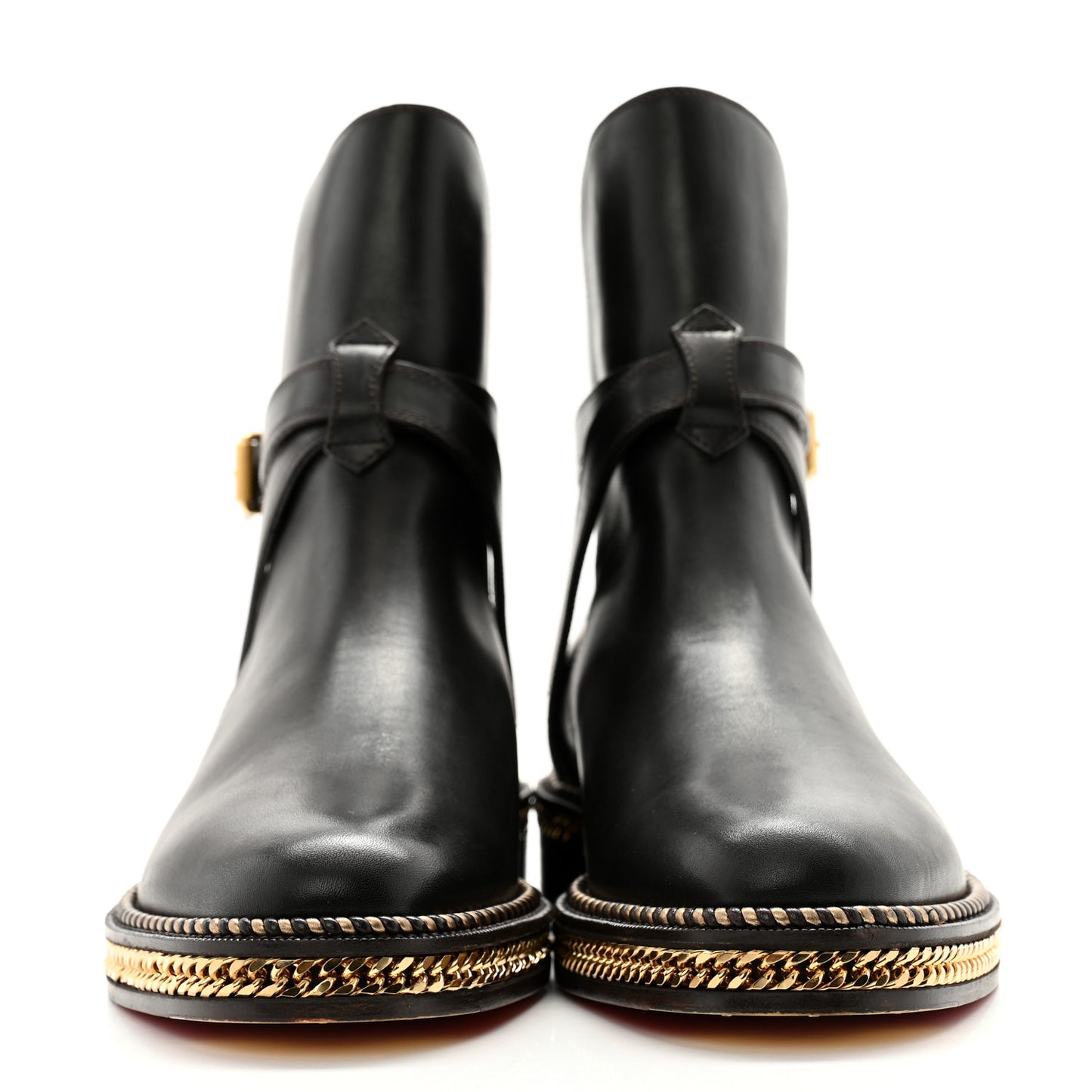 Calfskin Chain Flat Chelsea Boots 40 Testa Di Moro Bronze