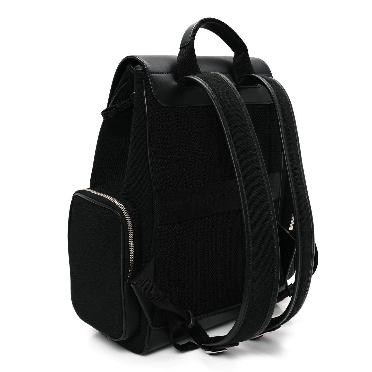 Canvas Calfskin Never Still Small Backpack Black