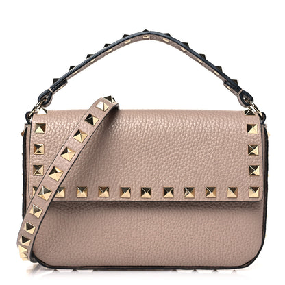 Valentino Garavani Grainy Calfskin Rockstud Crossbody Pouch Poudre 1 of 9