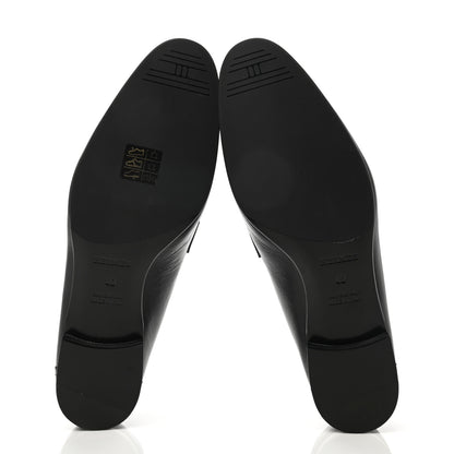 Hermes Goatskin Womens Paris Loafers 40 Black 5 of 9
