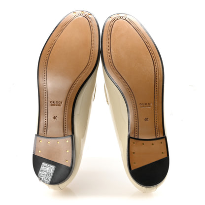 Gucci Patent Womens Jordaan Loafers 40 Mystic White 6 of 10