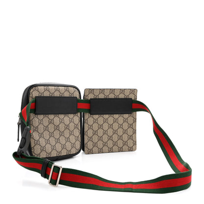 Gucci GG Supreme Monogram Web Belt Bag Black 2 of 14