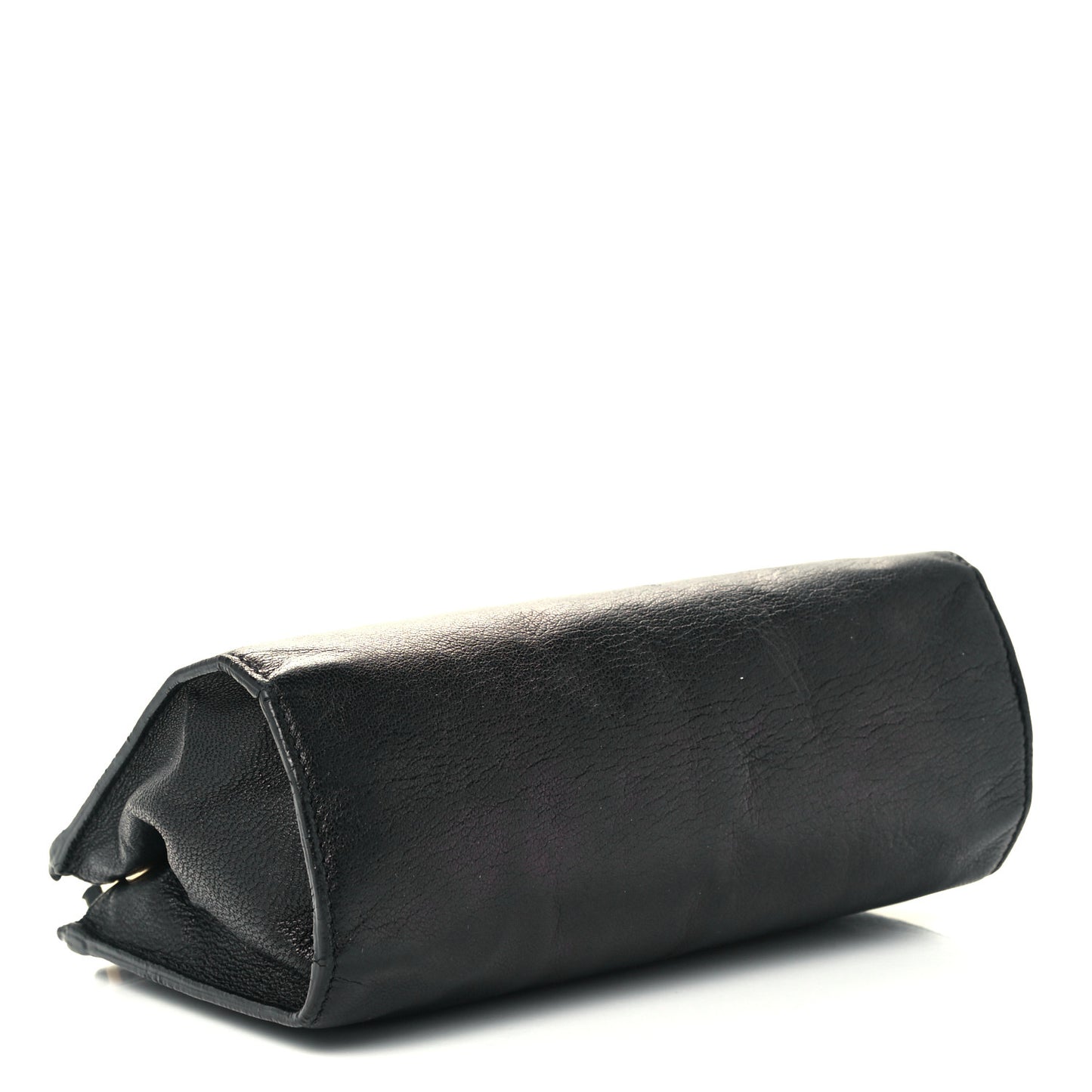 Grained Calfskin Cosmetic Pouch Black