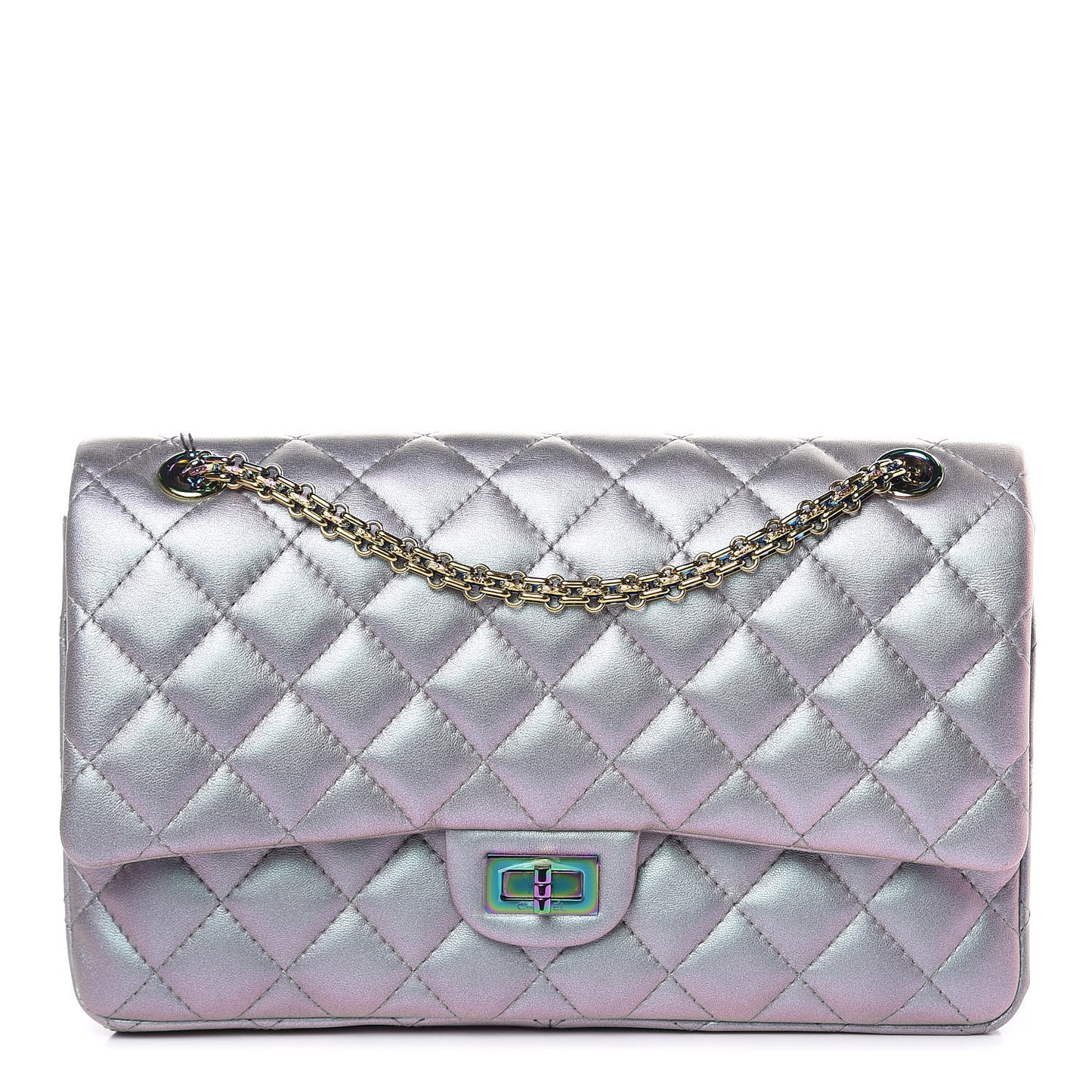 Iridescent Lambskin Quilted 2.55 Reissue 226 Flap Light Purple