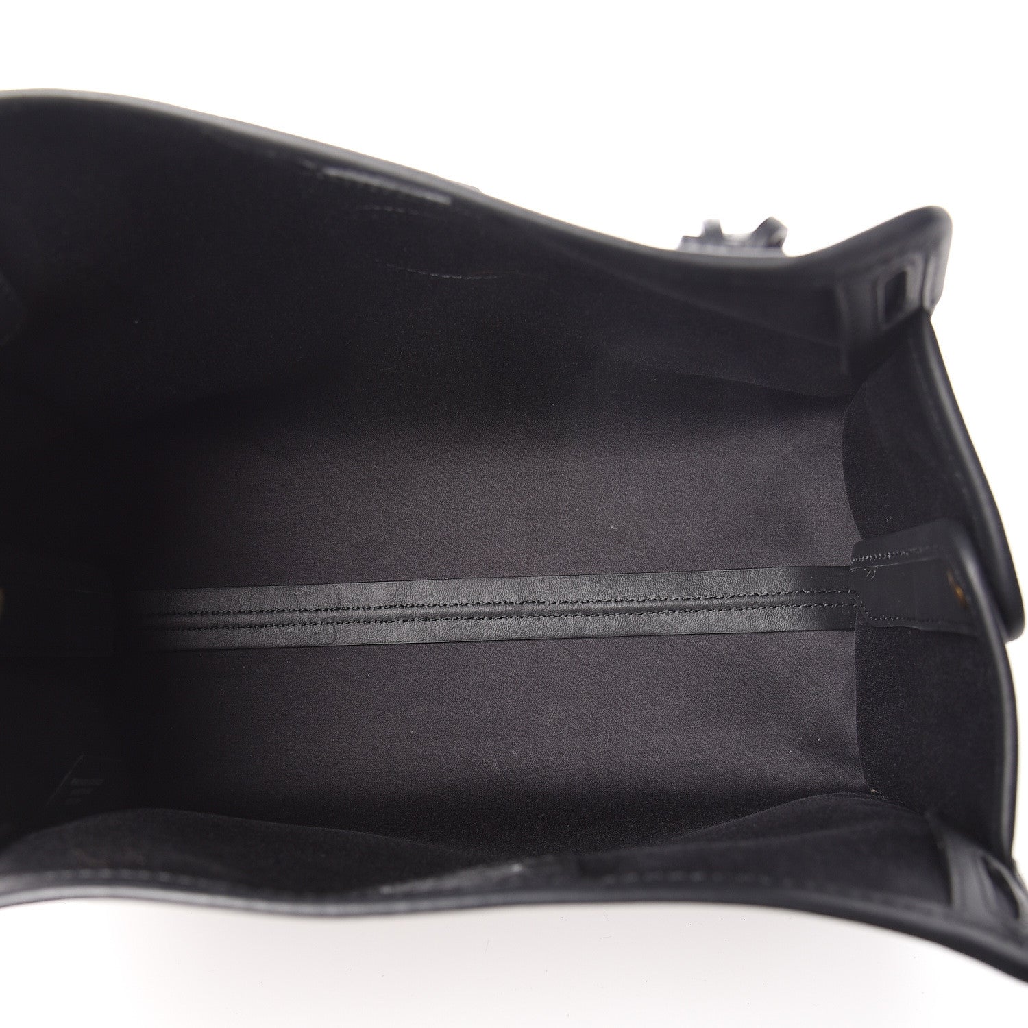 Fendi Glazed Fabric Vitello Century FF 1974 Stamp Patch Mini Peekaboo Defender Cover Mogano Panna Black 5 of 10