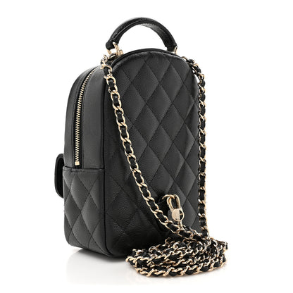 Chanel Caviar Quilted CC Mini Classic Backpack Black 3 of 10