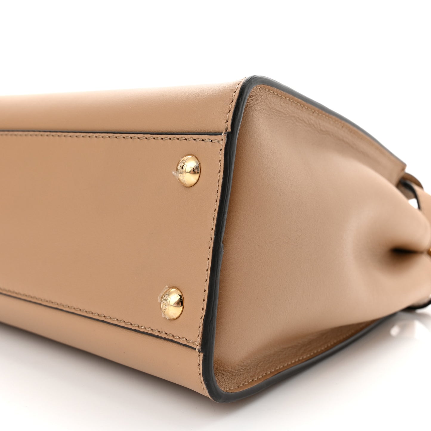 Vitello Seta Nabuk Pequin Medium Peekaboo Iconic Satchel Cuoio Tobacco Moro