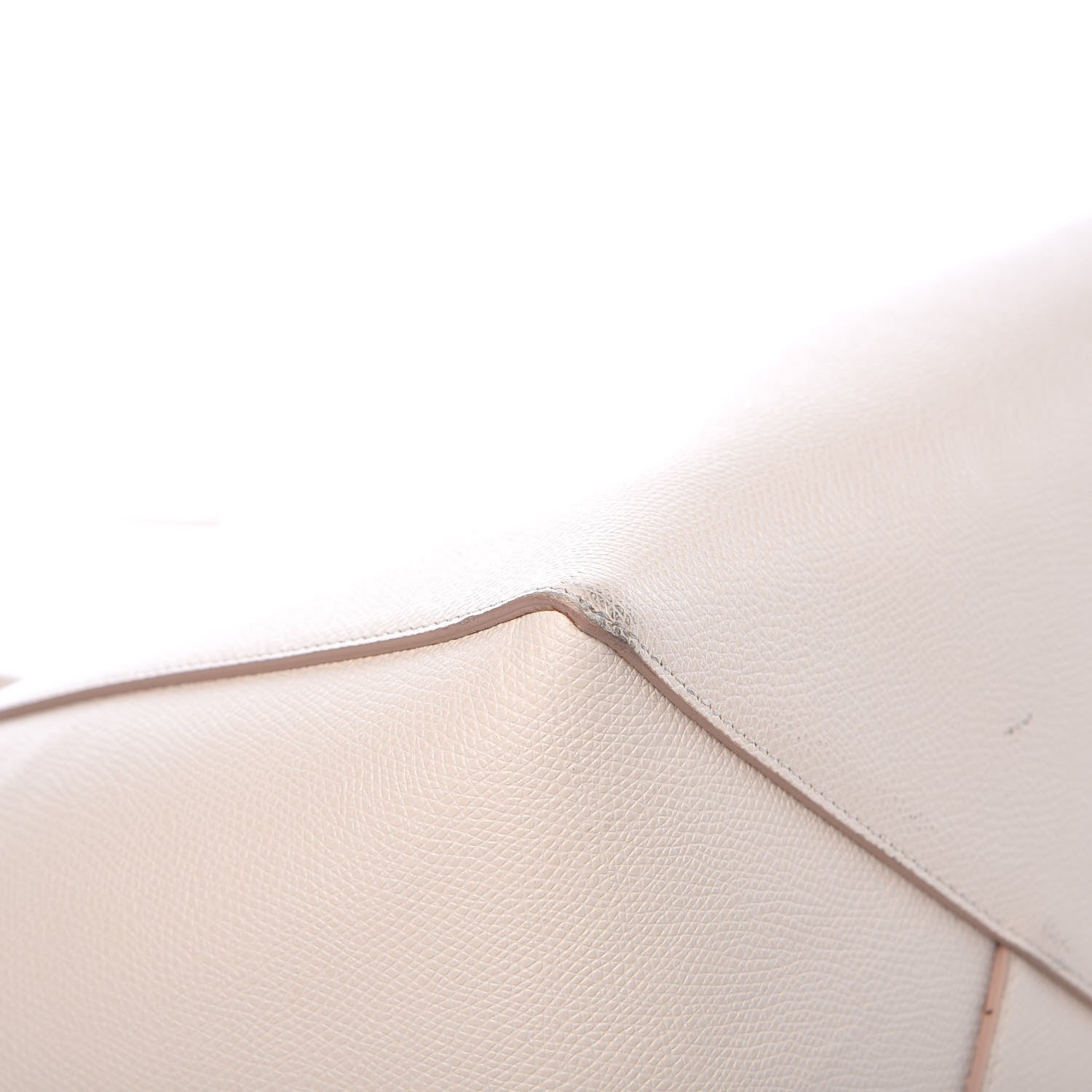 Celine Grained Calfskin Medium Horizontal Cabas Phantom White 11 of 15