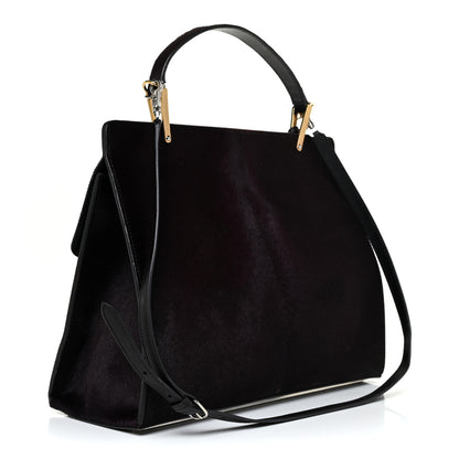 Balenciaga Calf Hair Le Dix Cartable M Shoulder Bag Burgundy 3 of 14