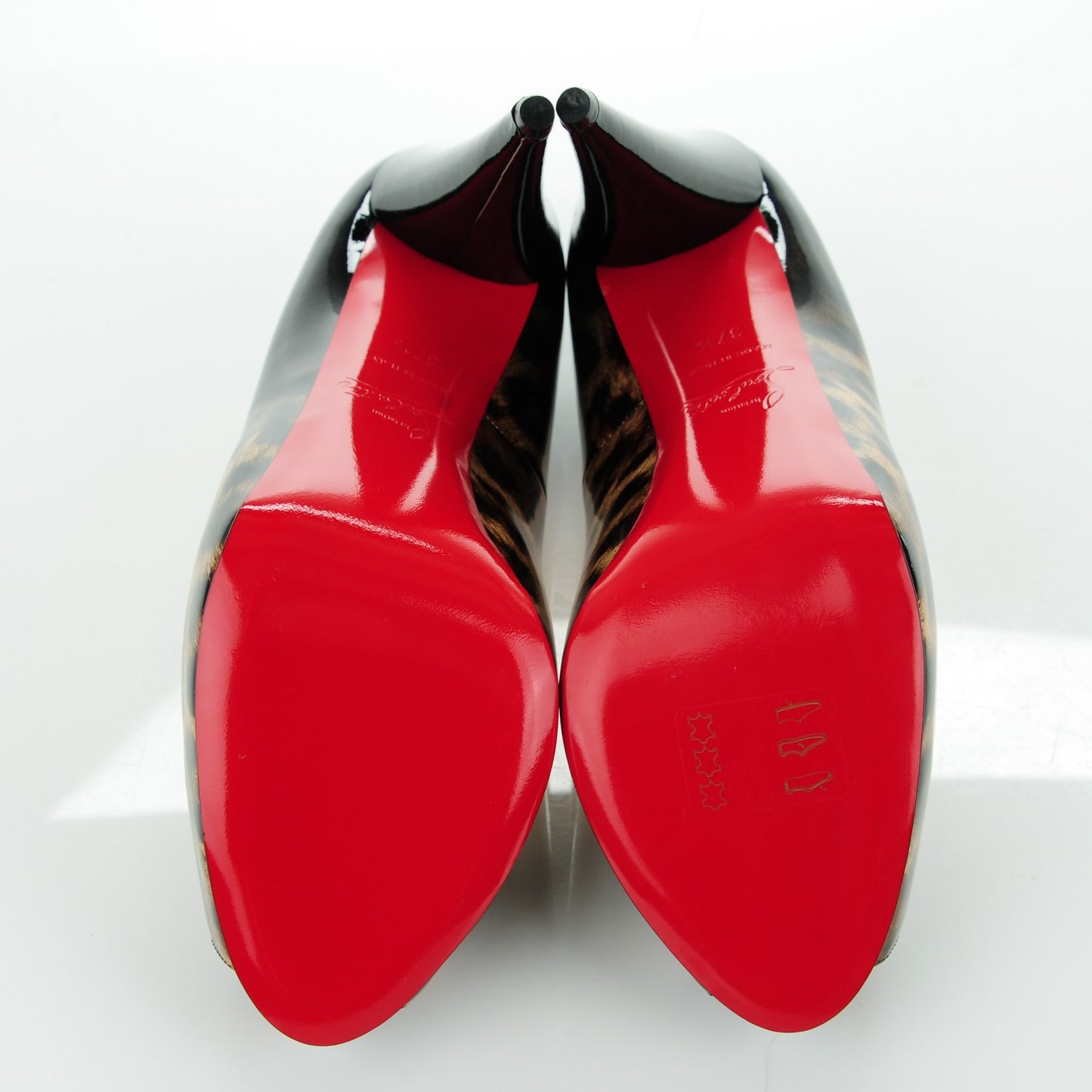 Patent Degrade Leopard Very Conic 120 Pumps 37.5 Black