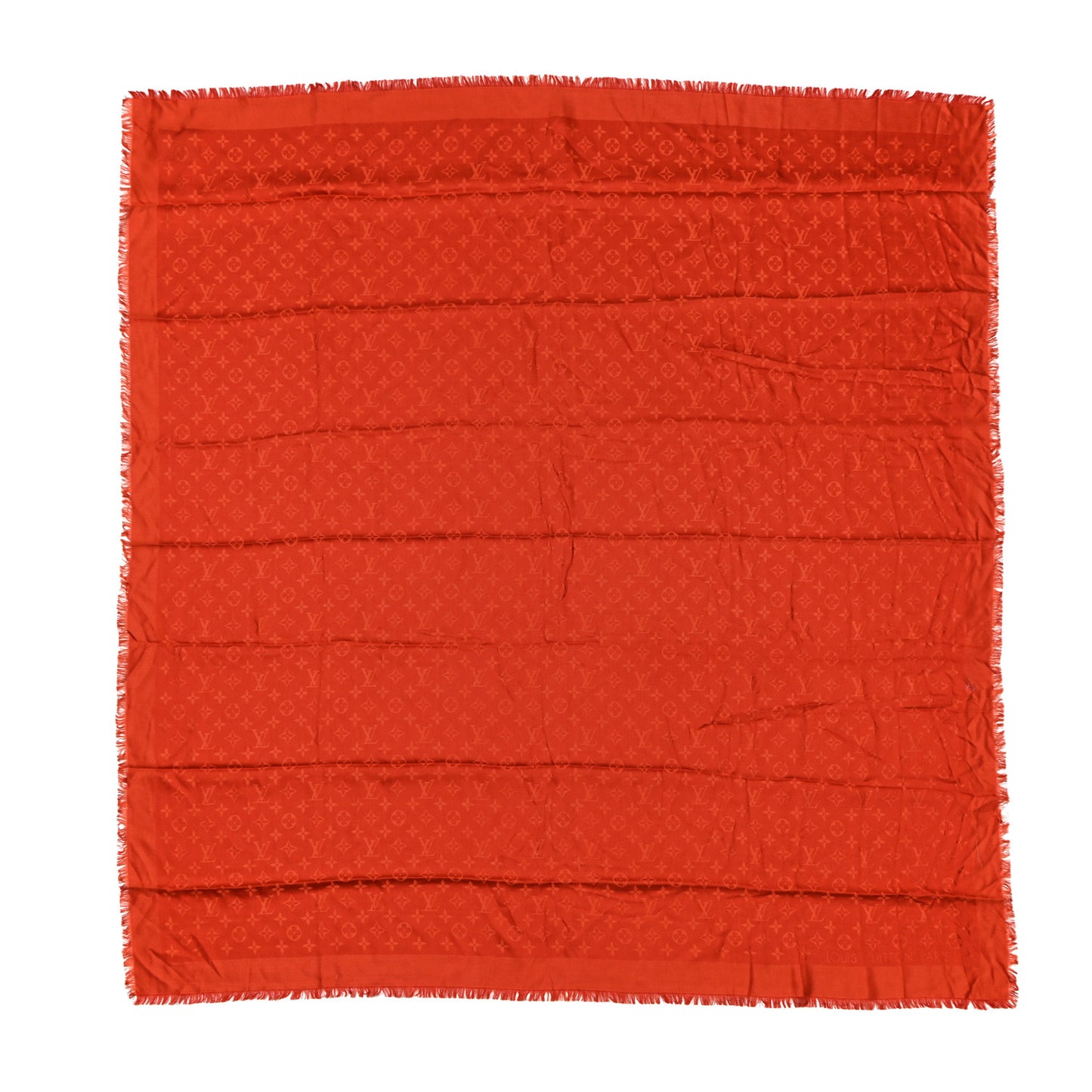 Silk Wool Monogram Shawl Orient