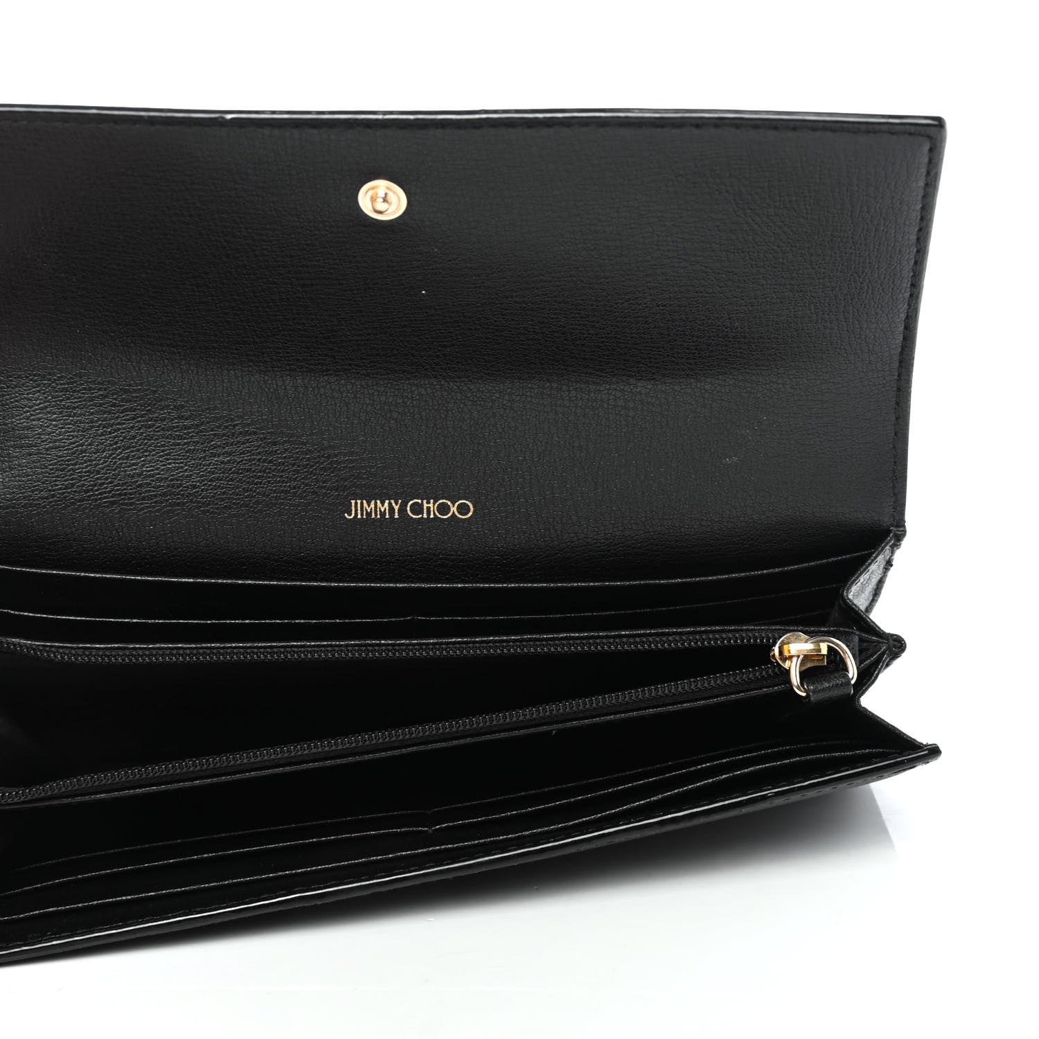 Jimmy Choo Calfskin Martina Continental Wallet Black 4 of 4