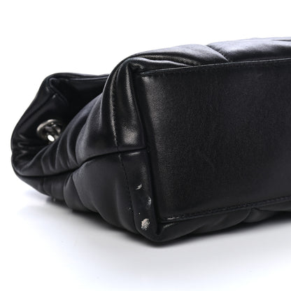 Saint Laurent Lambskin Quilted Small Loulou Puffer Monogram Chain Satchel Black 8 of 10