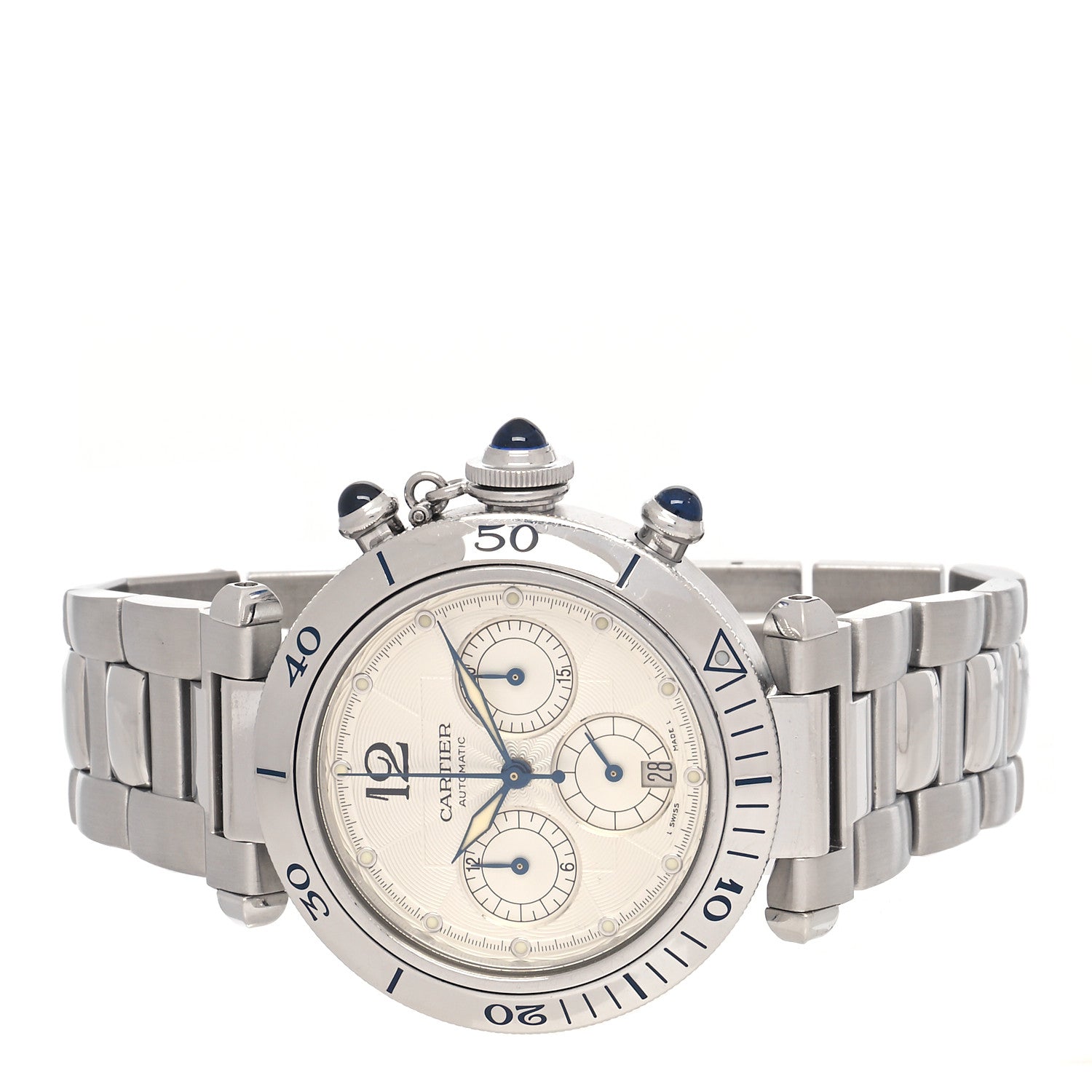 Cartier Stainless Steel 38mm Pasha C Chronograph Automatic Watch 2 of 5