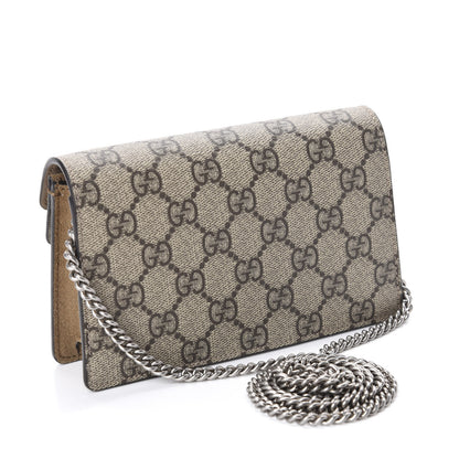 Gucci GG Supreme Monogram Super Mini Dionysus Shoulder Bag Taupe 3 of 9