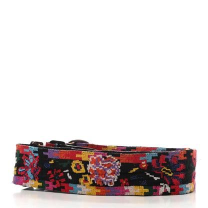 Valentino Garavani Canvas Floral Embroidered Rockstud Guitar Strap Multicolor 2 of 4