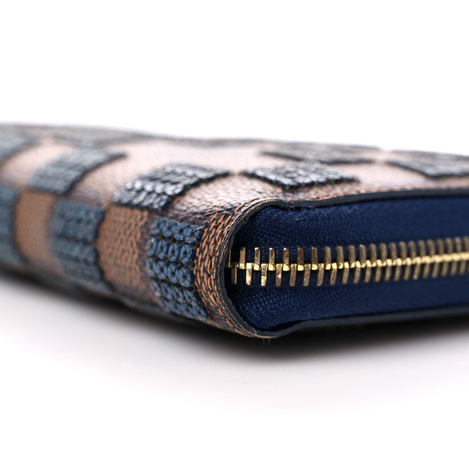 Louis Vuitton Damier Paillettes Zippy Wallet Blue 8 of 13