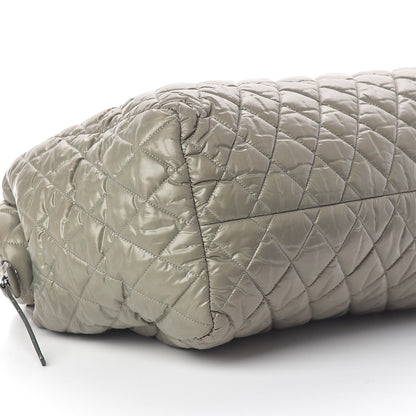 Chanel Nylon Quilted Coco Cocoon Bowler Green 9 of 10