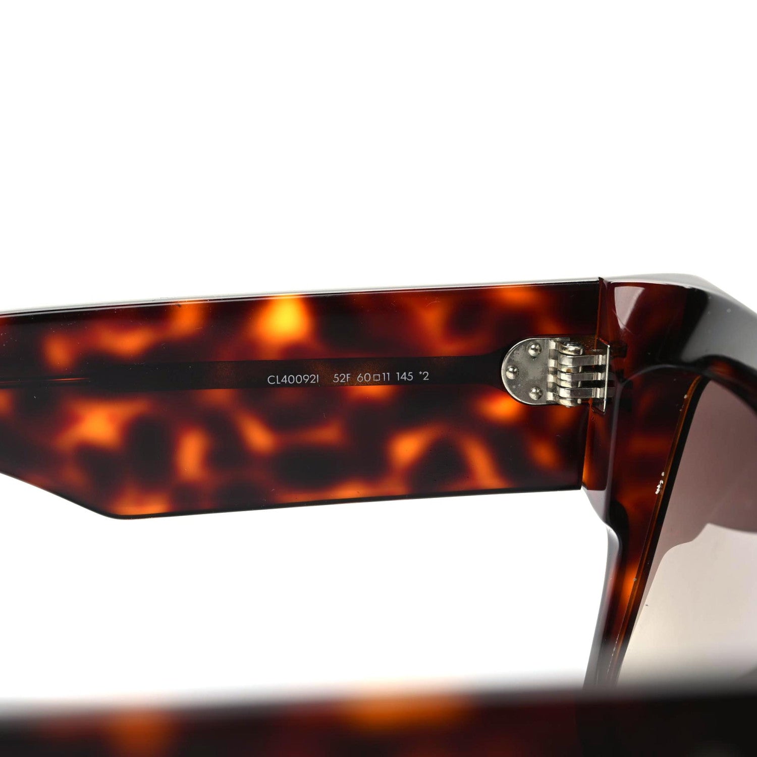 Celine Acetate Rectangular Sunglasses Dark Havana 6 of 7