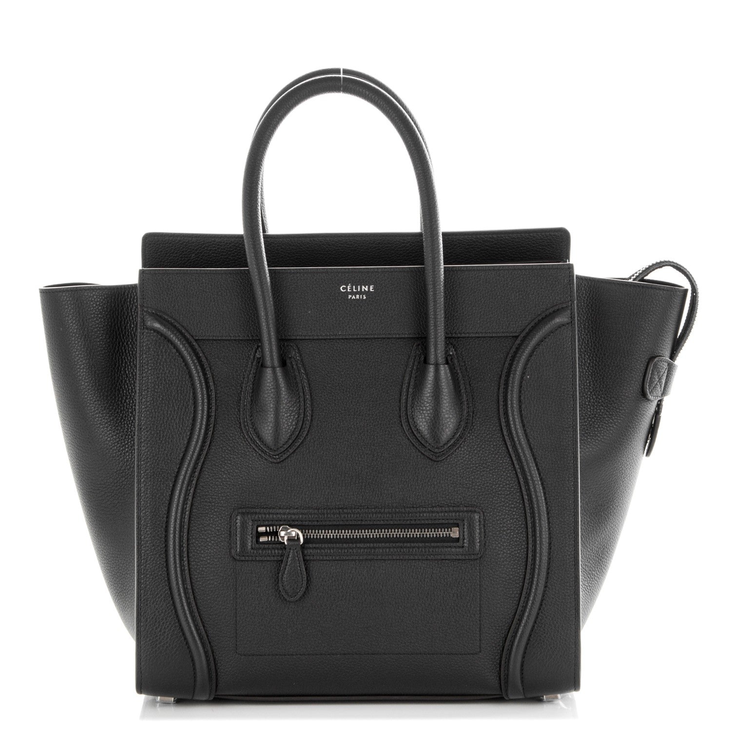 Celine Drummed Calfskin Mini Luggage Black 1 of 6