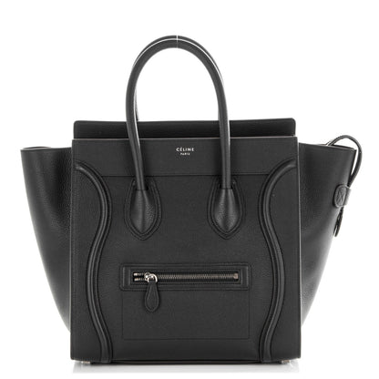 Celine Drummed Calfskin Mini Luggage Black 1 of 6