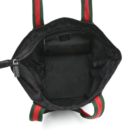 Gucci GG Monogram Small Web Handle Bucket Tote Black 5 of 8