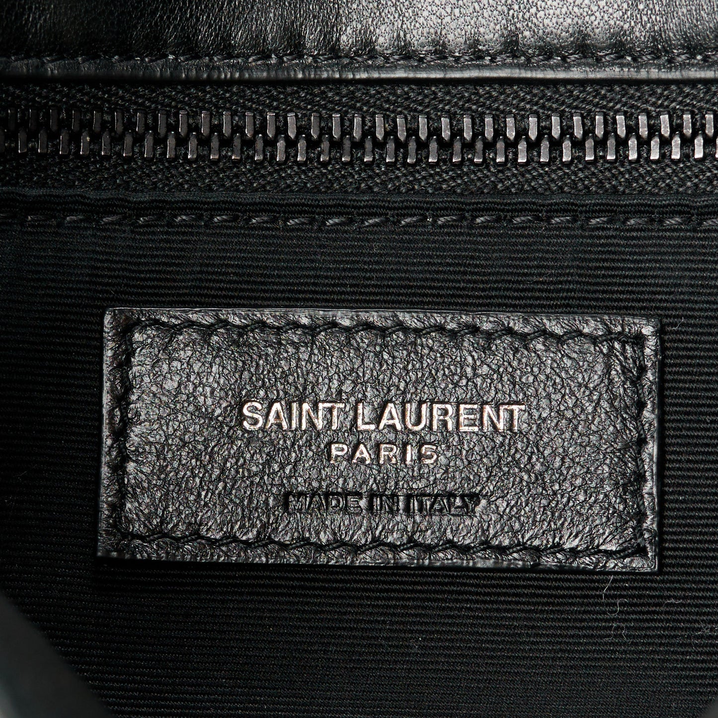 Lambskin Quilted Monogram Monochrome Small Loulou Puffer Chain Satchel Black