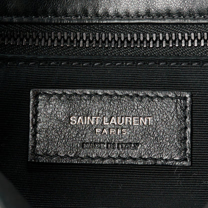 Saint Laurent Lambskin Quilted Monogram Monochrome Small Loulou Puffer Chain Satchel Black 7 of 11