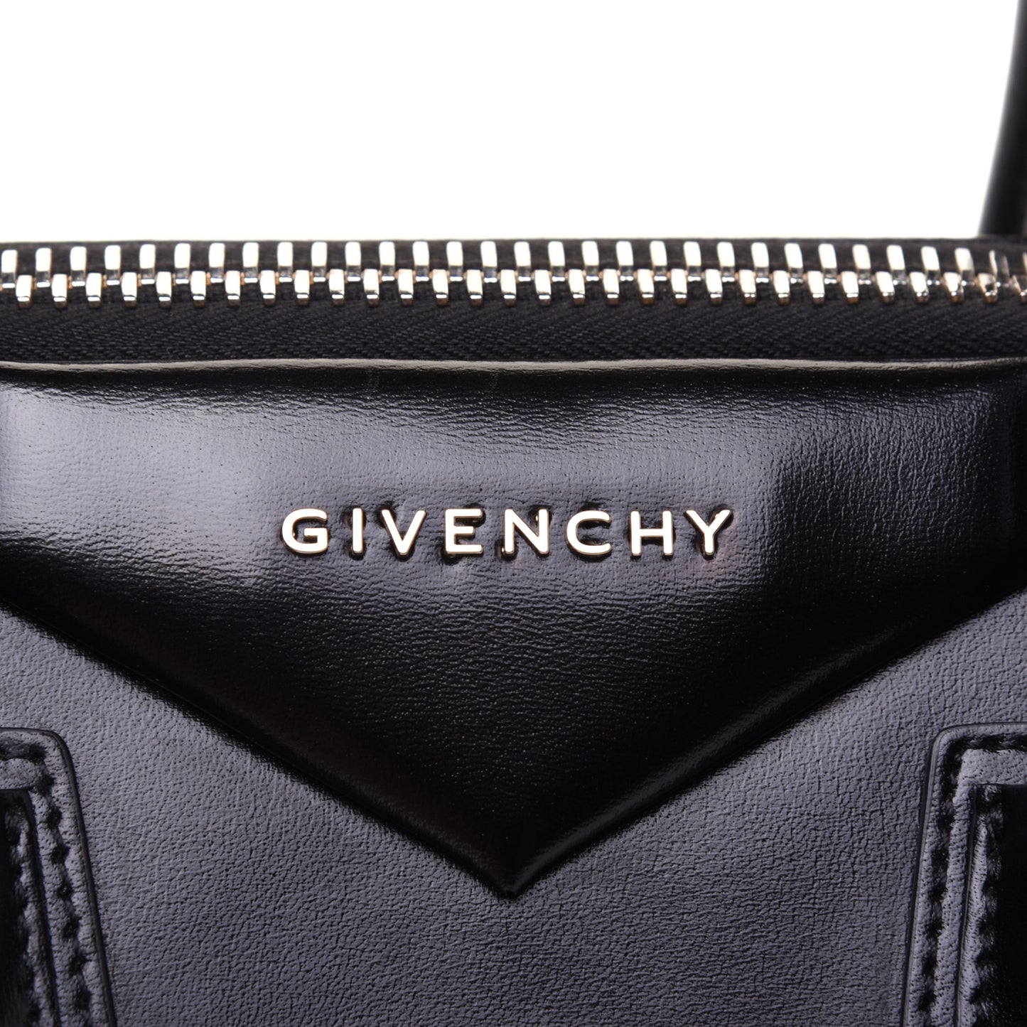Shiny Lord Calfskin Small Antigona Black
