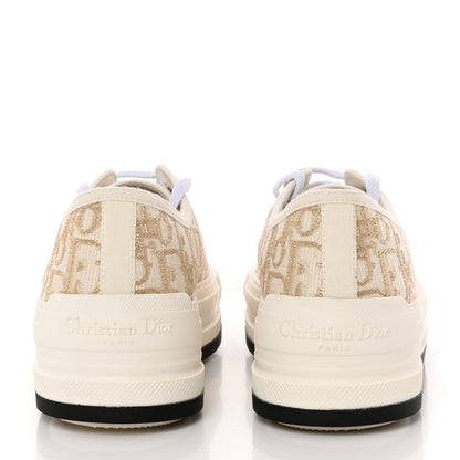 Christian Dior Canvas Oblique Walk'N'Dior Low Top Sneakers 35 Beige Gold 5 of 11