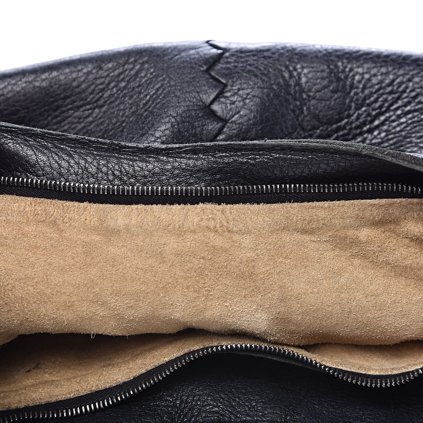 Cervo Deerskin Braided Ring Shoulder Bag Black