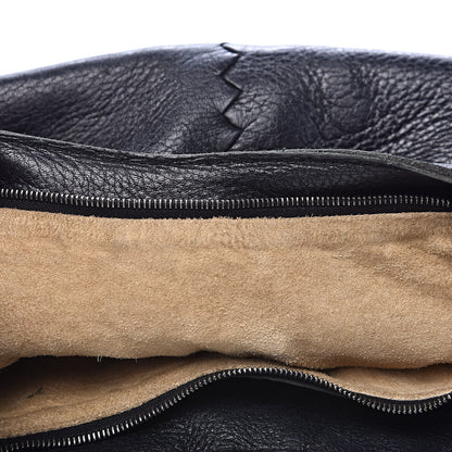 Bottega Veneta Cervo Deerskin Braided Ring Shoulder Bag Black 15 of 16