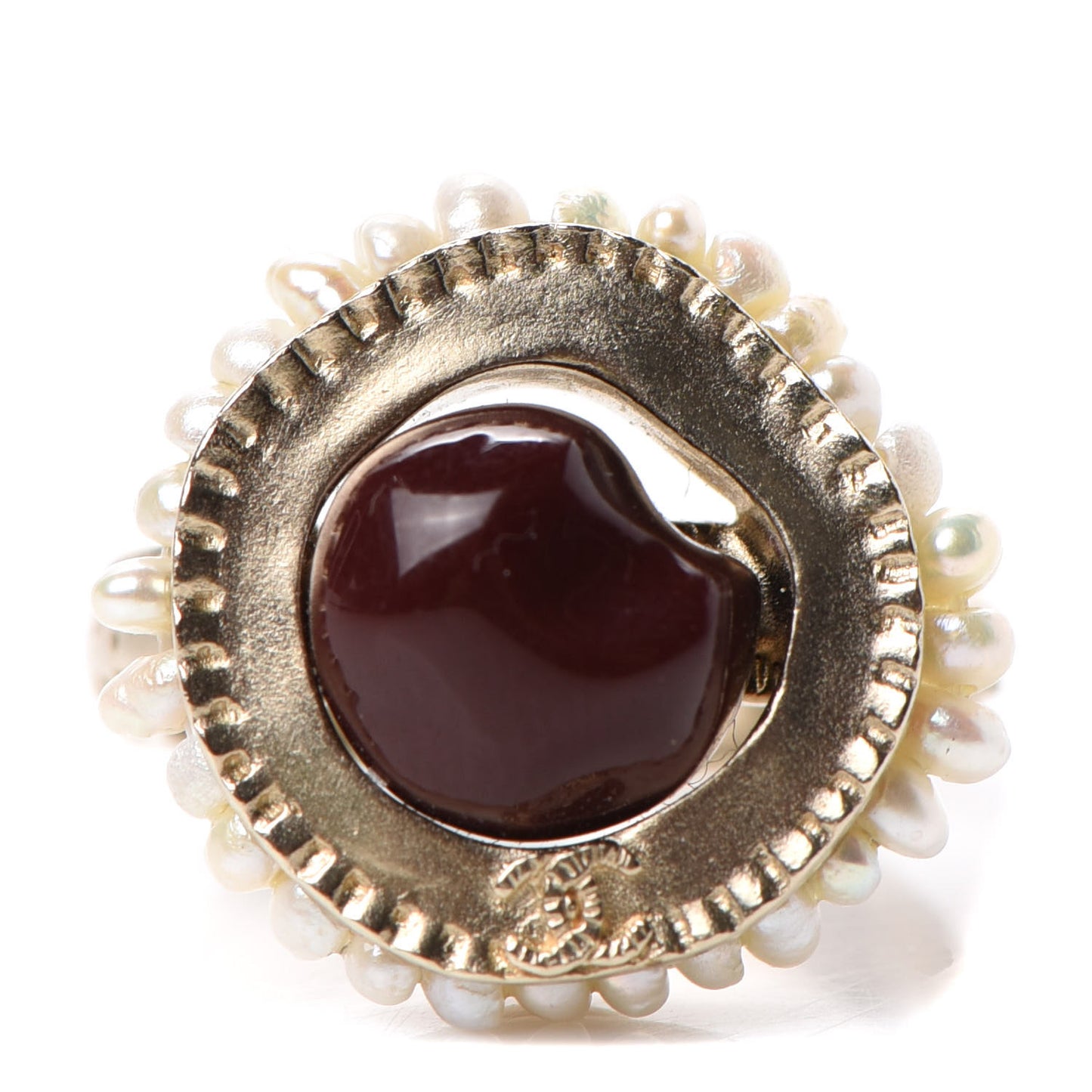 Gripoix Pearl Ring 49 5 Light Gold