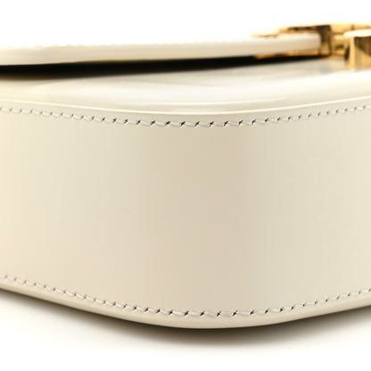 Celine Shiny Calfskin Triomphe Shoulder Bag White 9 of 10