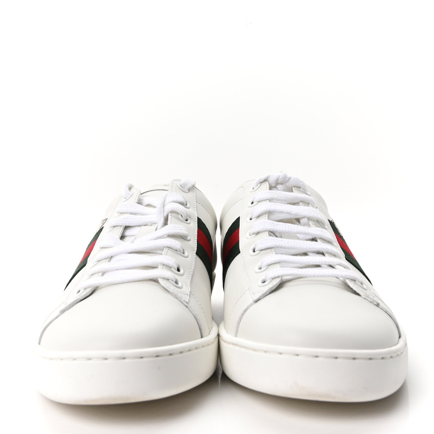 Gucci Calfskin Web Embroidered Womens Ace Sneakers 40 White 3 of 9